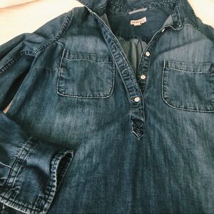 Denim Button Up Blouse